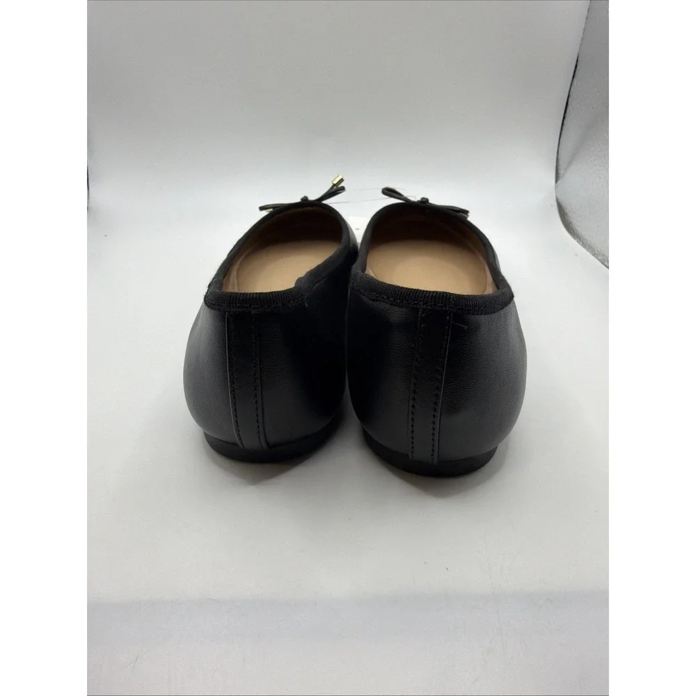 Ted Baker Classic Genuine Leather Black Ballet Shoes Size 7.5 New
